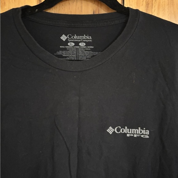 Columbia Men’s T-Shirt XL PFG Hooked Black Graphic Short Sleeve - Picture 3 of 3